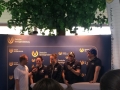 Der KSC70 bei der Autogrammstunde mit Paul Biedermann (Halle) und mit dem amtierenden Vizeweltmeister Marco Koch (DSW Darmstadt).
