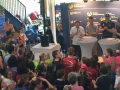 Der KSC70 bei der Autogrammstunde mit Paul Biedermann (Halle) und mit dem amtierenden Vizeweltmeister Marco Koch (DSW Darmstadt).